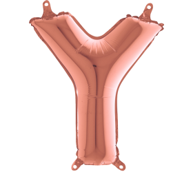 Balón písmeno Y rose gold 35 cm
