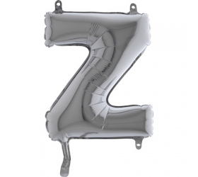 Balón písmeno Z strieborné 35 cm