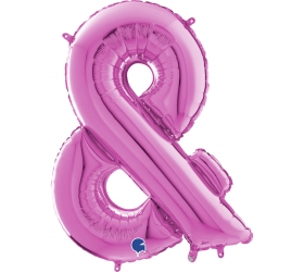Balón písmeno & ružové 66 cm