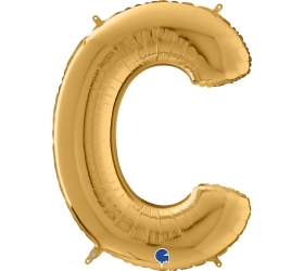 Balón písmeno C zlaté 66 cm