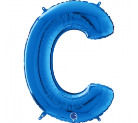 Balón písmeno C modré 66 cm