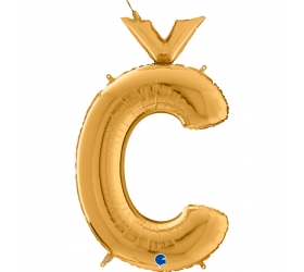 Balón písmeno Č zlaté 66 cm