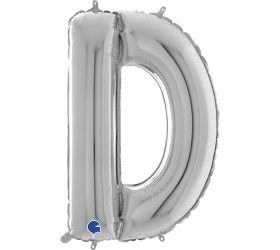 Balón písmeno D strieborné 66 cm