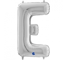 Balón písmeno E strieborné 66 cm