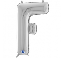Balón písmeno F strieborné 66 cm