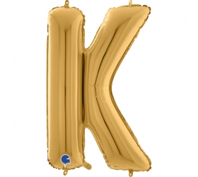 Balón písmeno K zlaté 66 cm