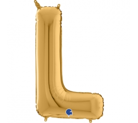 Balón písmeno L zlaté 66 cm