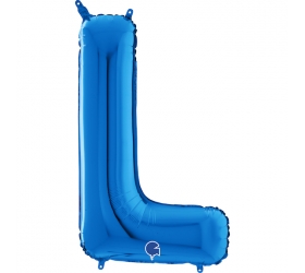 Balón písmeno L modré 66 cm