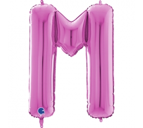 Balón písmeno M ružové 66 cm