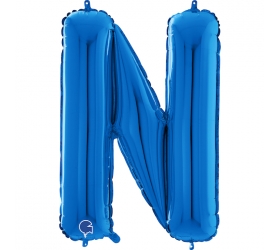 Balón písmeno N modré 66 cm
