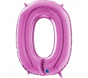 Balón písmeno O ružové 66 cm