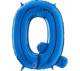 Balón písmeno Q modré 66 cm