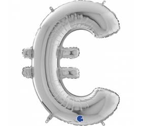 Balón symbol € strieborné 100 cm