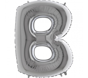 Balón písmeno B strieborné 100 cm