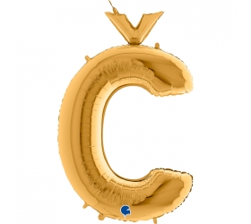 Balón písmeno Č zlaté 100 cm