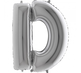 Balón písmeno D strieborné 100 cm