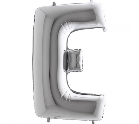 Balón písmeno E strieborné 100 cm