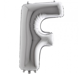 Balón písmeno F strieborné 100 cm