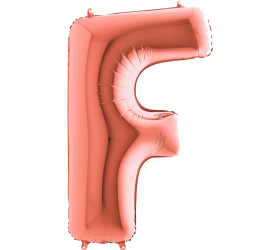 Balón písmeno F rose gold 100 cm