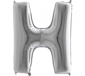 Balón písmeno H strieborné 100 cm