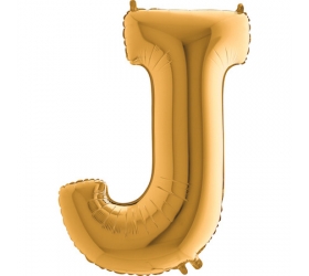 Balón písmeno J zlaté 100 cm