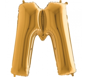 Balón písmeno M zlaté 100 cm