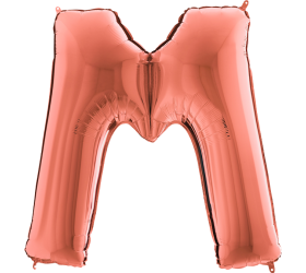 Balón písmeno M rose gold 100 cm