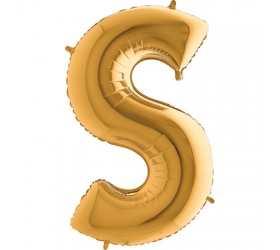 Balón písmeno S zlaté 100 cm
