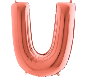Balón písmeno U rose gold 100 cm