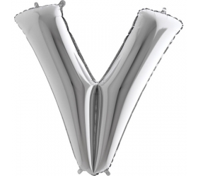 Balón písmeno V strieborné 100 cm