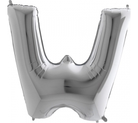 Balón písmeno W strieborné 100 cm