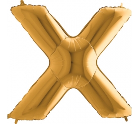 Balón písmeno X zlaté 100 cm