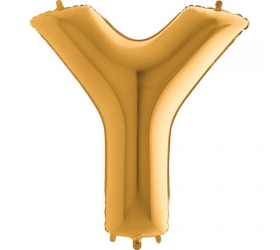 Balón písmeno Y zlaté 100 cm