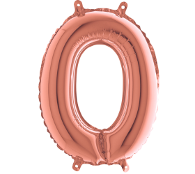 Balón číslo 0 rose gold 35 cm