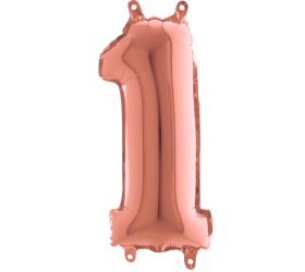 Balón číslo 1 rose gold 35 cm