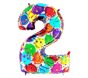 Balón číslo 2 balóny 35 cm