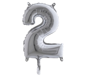 Balón číslo 2 strieborné 35 cm