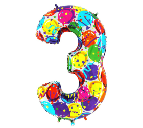 Balón číslo 3 balóny 35 cm