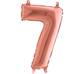 Balón číslo 7 rose gold 35 cm