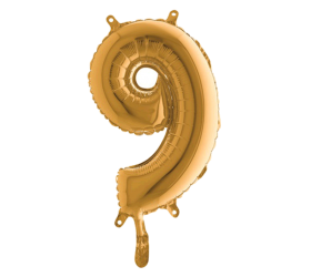 Balón číslo 9 zlaté 35 cm