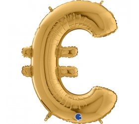 Balón symbol € zlaté 66 cm