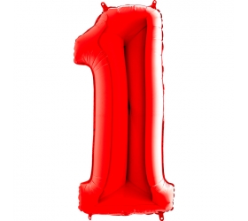 Balón číslo 1 červené 66 cm