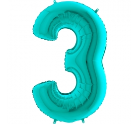 Balón číslo 3 tyrkys 66 cm