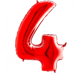 Balón číslo 4 červené 66 cm