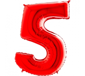 Balón číslo 5 červené 66 cm