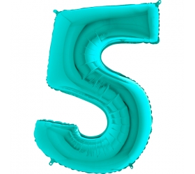 Balón číslo 5 tyrkys 66 cm