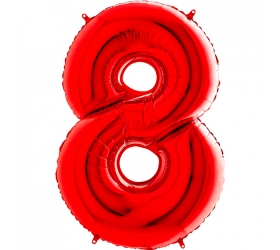 Balón číslo 8 červené 66 cm