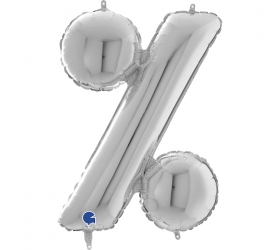 Balón symbol % strieborné