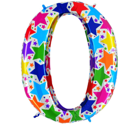 Balón číslo 0 hviezdy 100 cm