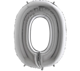 Balón číslo 0 strieborné 100 cm
